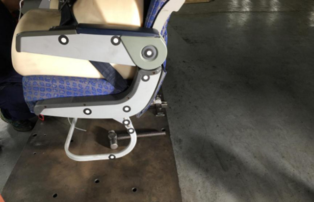Aviation seat deformation test