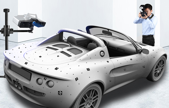 Built-in three-dimensional photogrammetry (XTDP) system